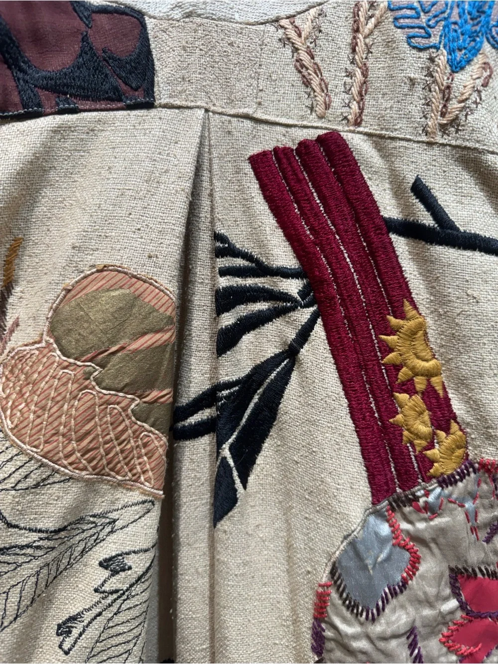 Unique Dries Van Noten Embroidered Beige Kimono Coat - Picture 11 of 15